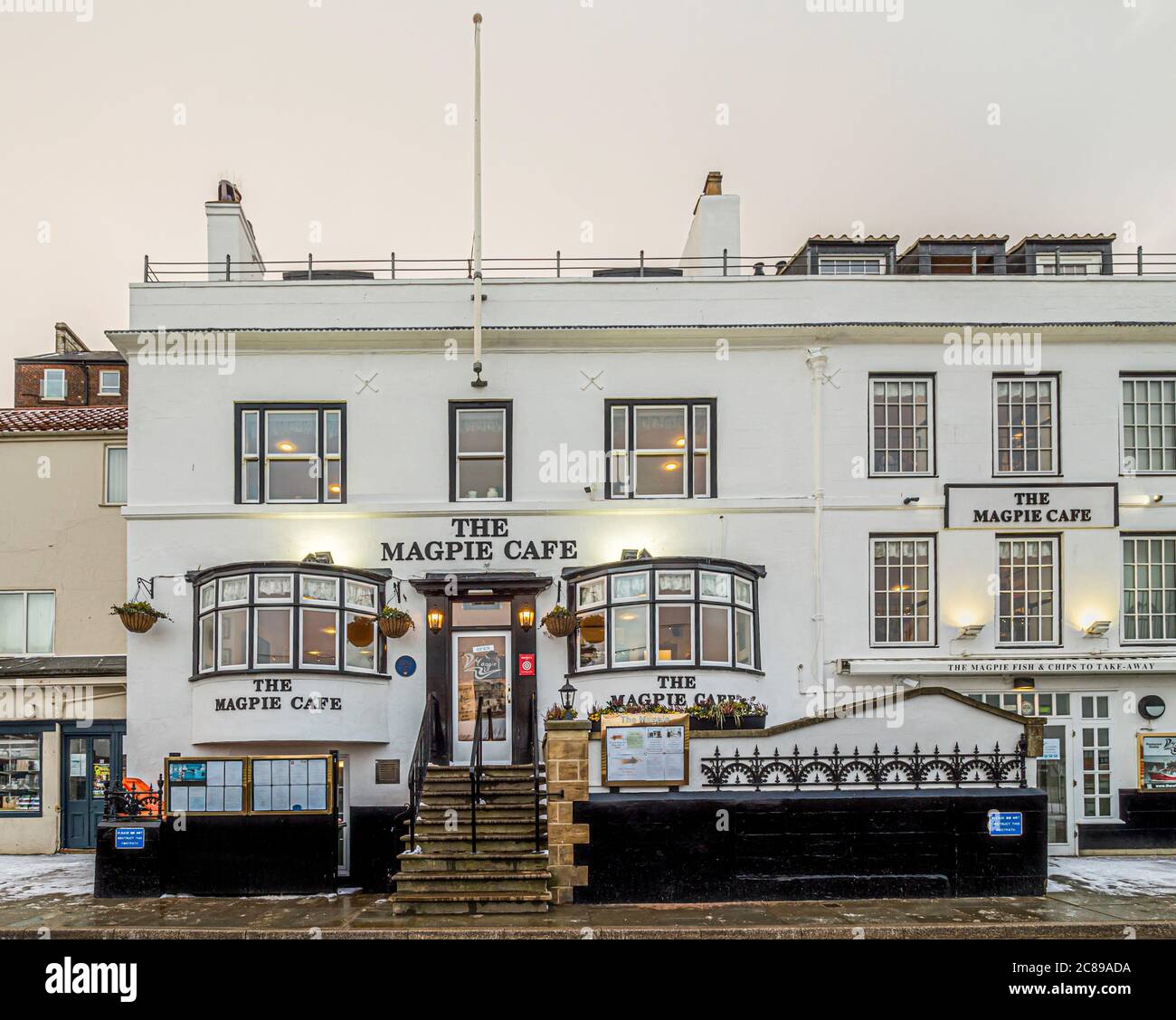 The Magpie fish and chip cafe. Whitby, North Yorkshire, UK Stock Photo