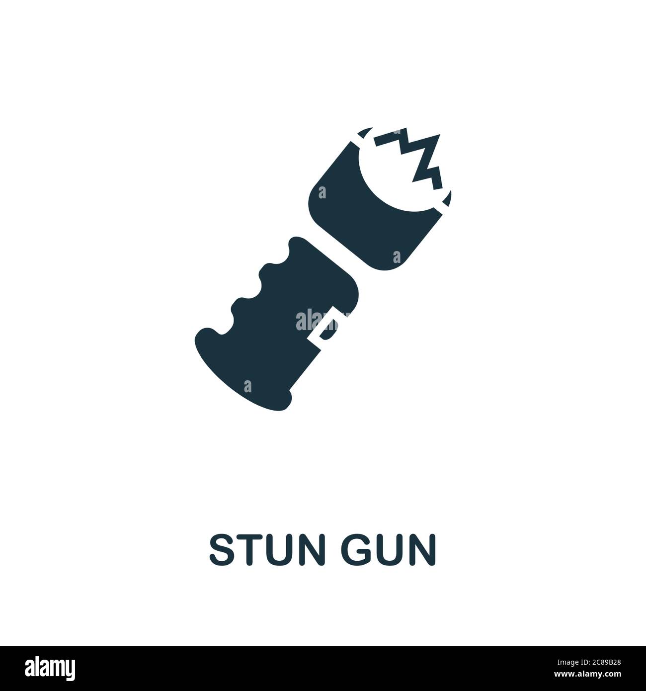 Stun Gun icon. Simple element from police collection. Creative Stun Gun icon for web design, templates, infographics and more Stock Vector