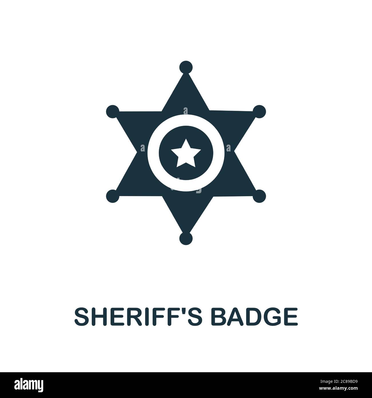 Sheriff&rsquo;S Badge icon. Simple element from police collection. Creative