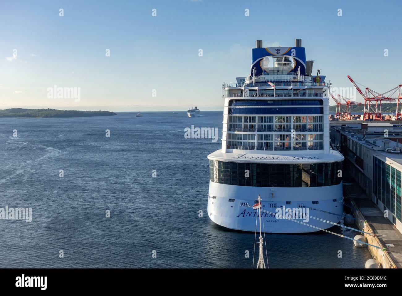 Royal Caribbean Line Anthem of the Seas Cruise Ship Moored At Halifax Nova Scotia Nova Scotia Canada Stock Photo