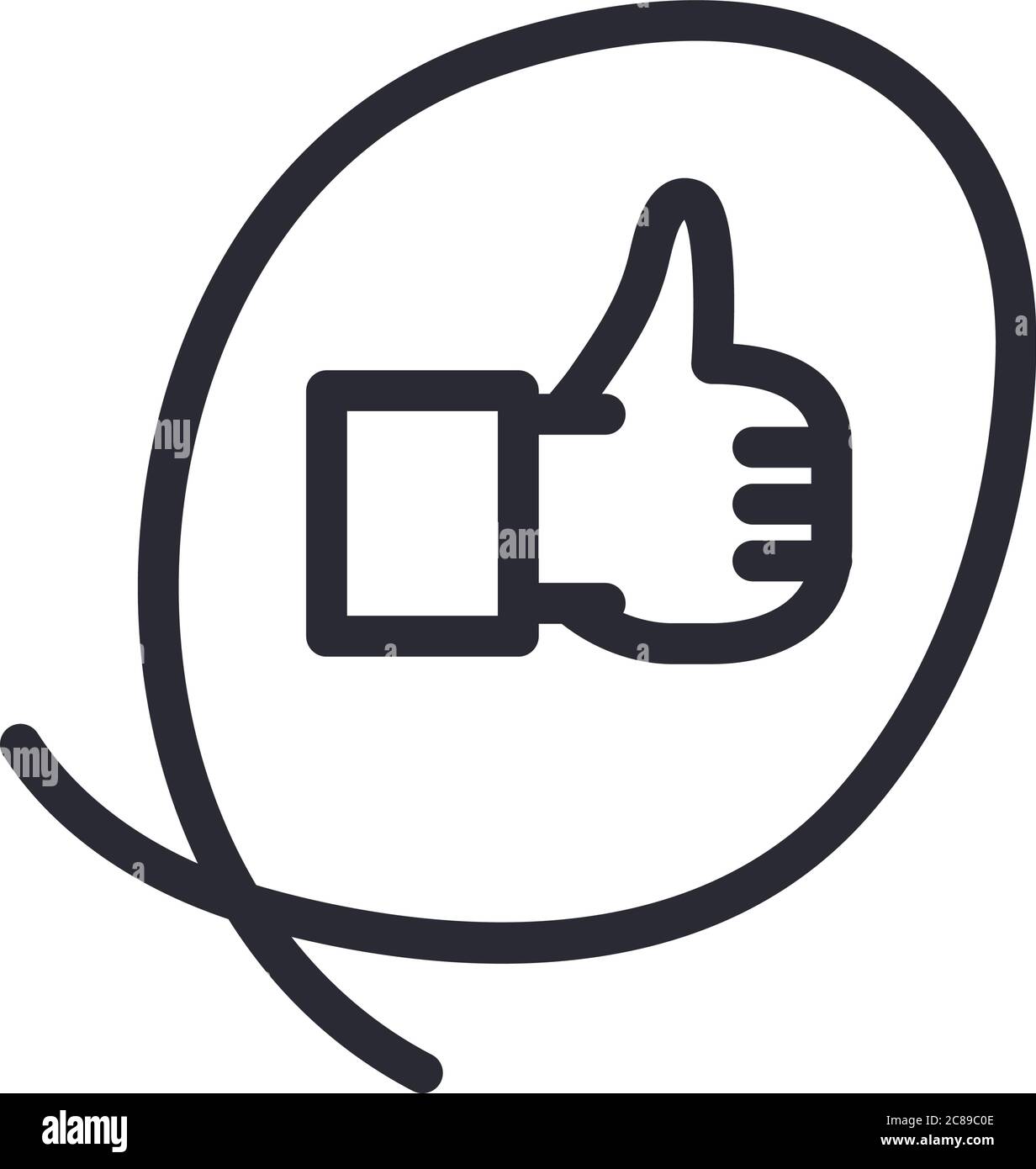 like gesture with hand line style icon design of People arm finger ...