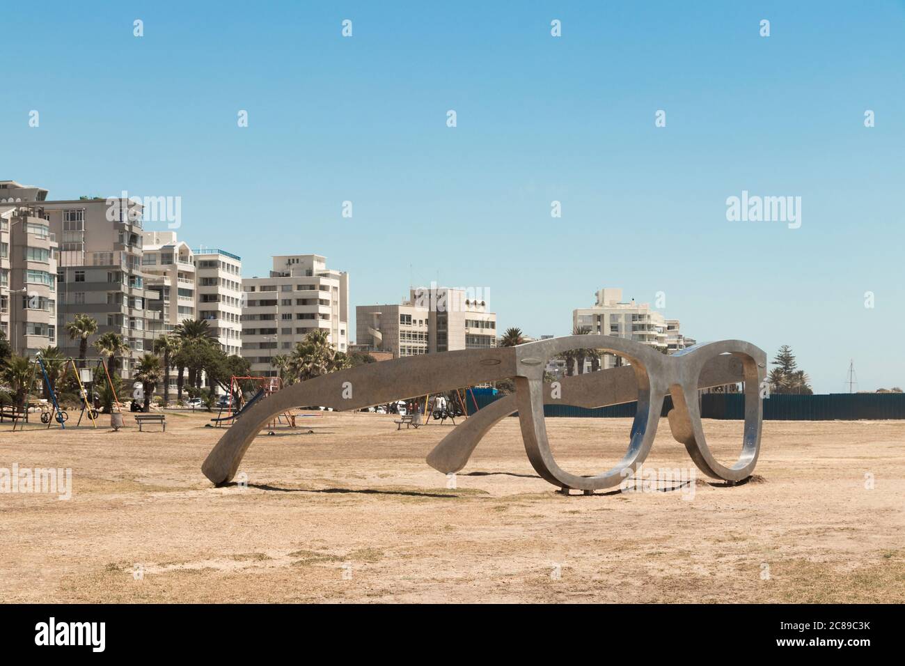 Huge glasses or sunglasses on the Sea Point beach promenade in South  Africa's Cape Town Stock Photo - Alamy
