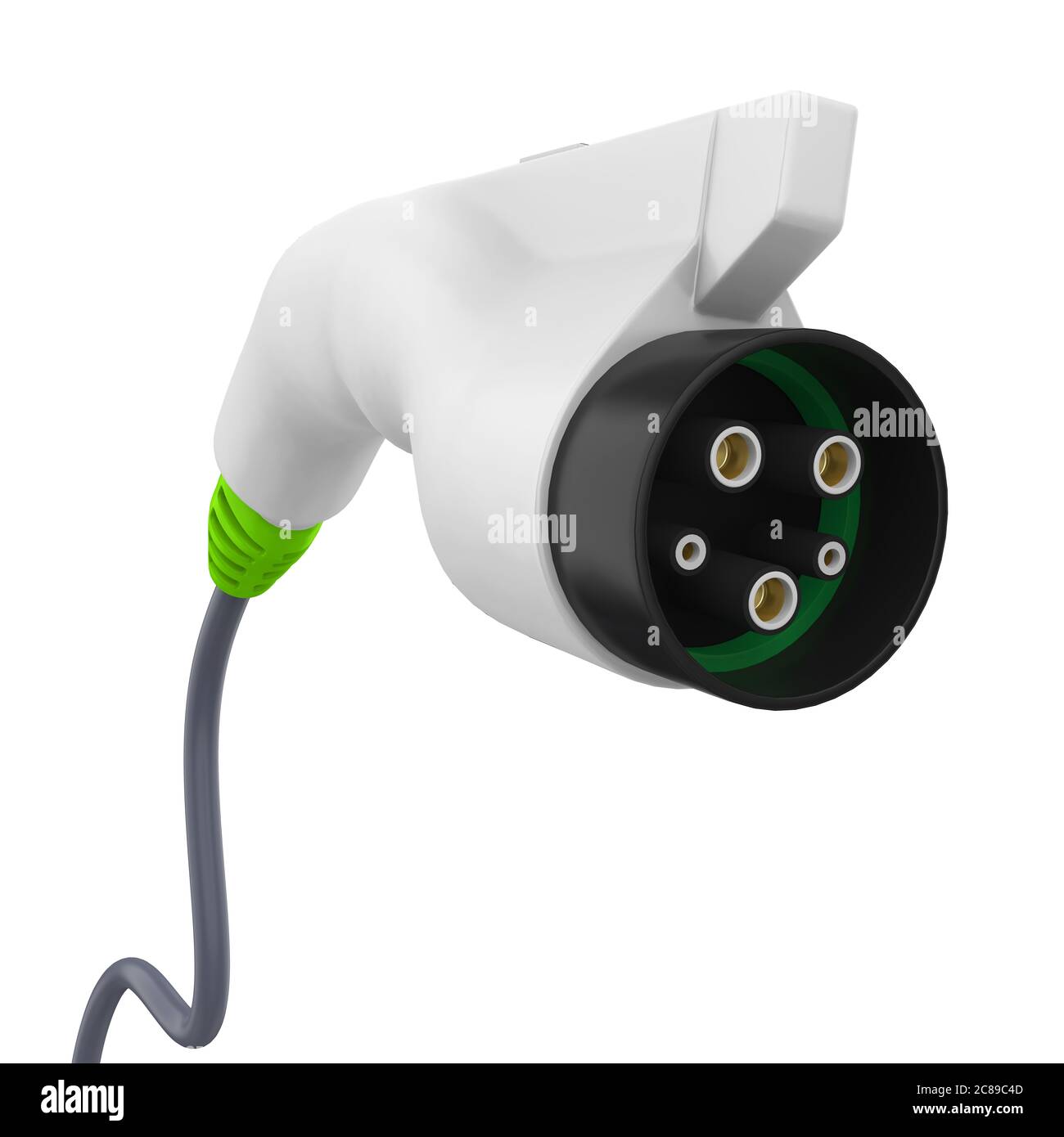 Electric Car Charging Plug Isolated Stock Photo