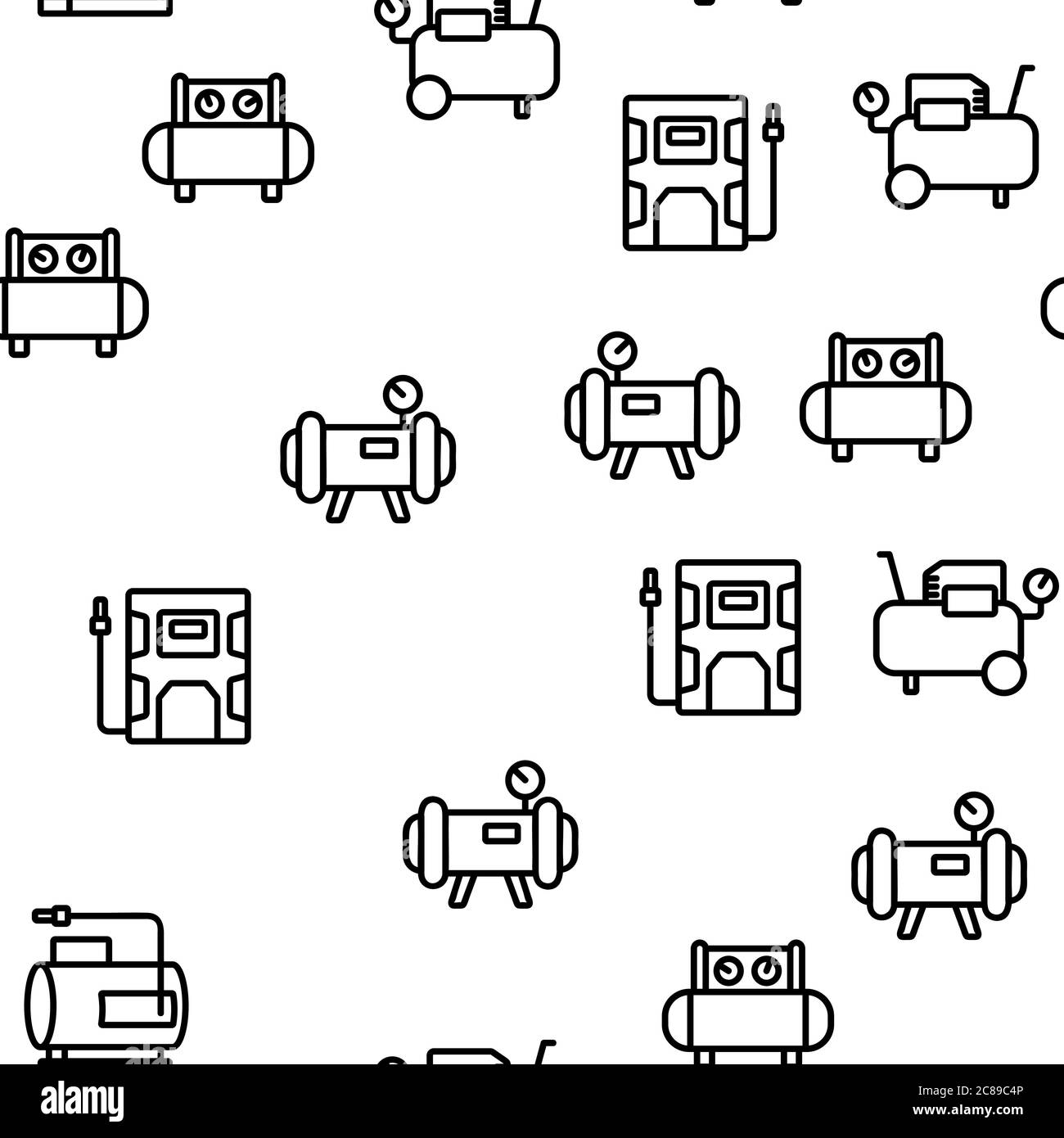 Air Compressor Device Vector Seamless Pattern Stock Vector Image & Art ...