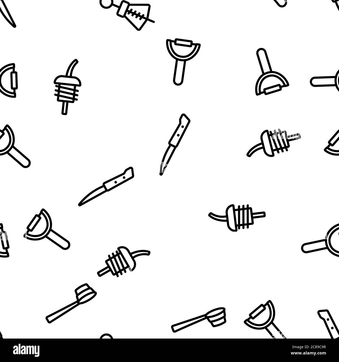 Bartender Equipment Vector Seamless Pattern Stock Vector Image & Art ...