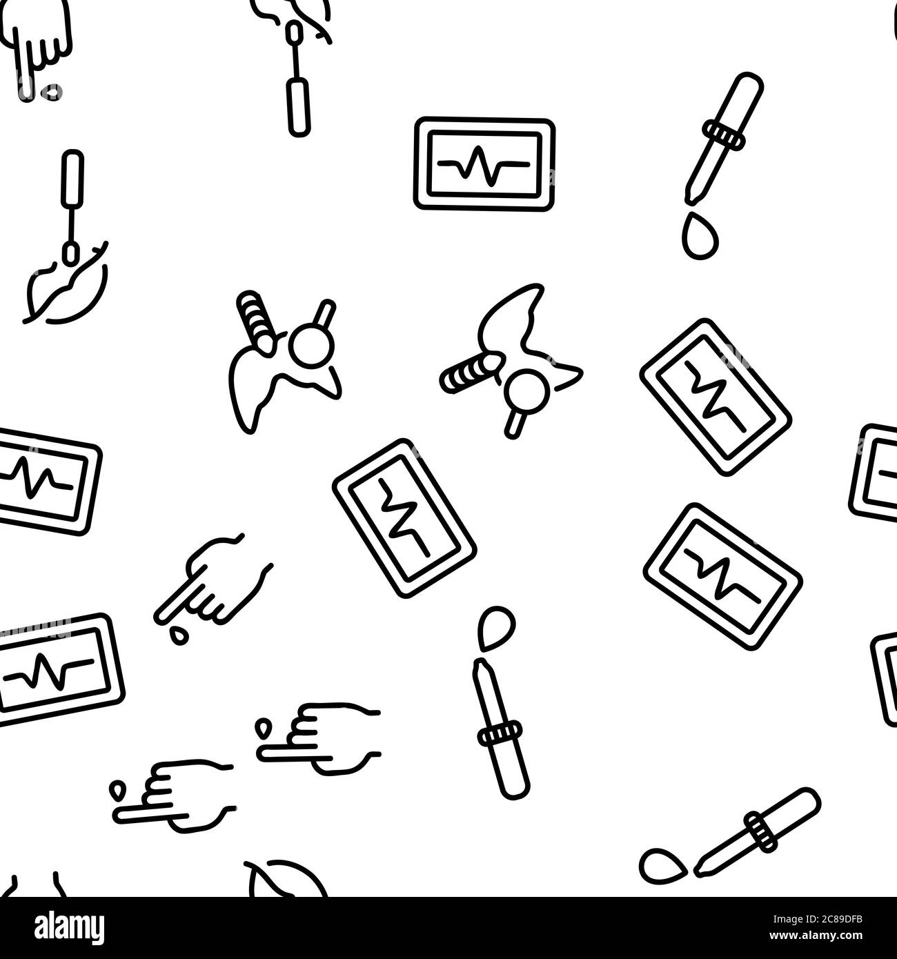 Medical Test Analysis Vector Seamless Pattern Stock Vector Image & Art ...