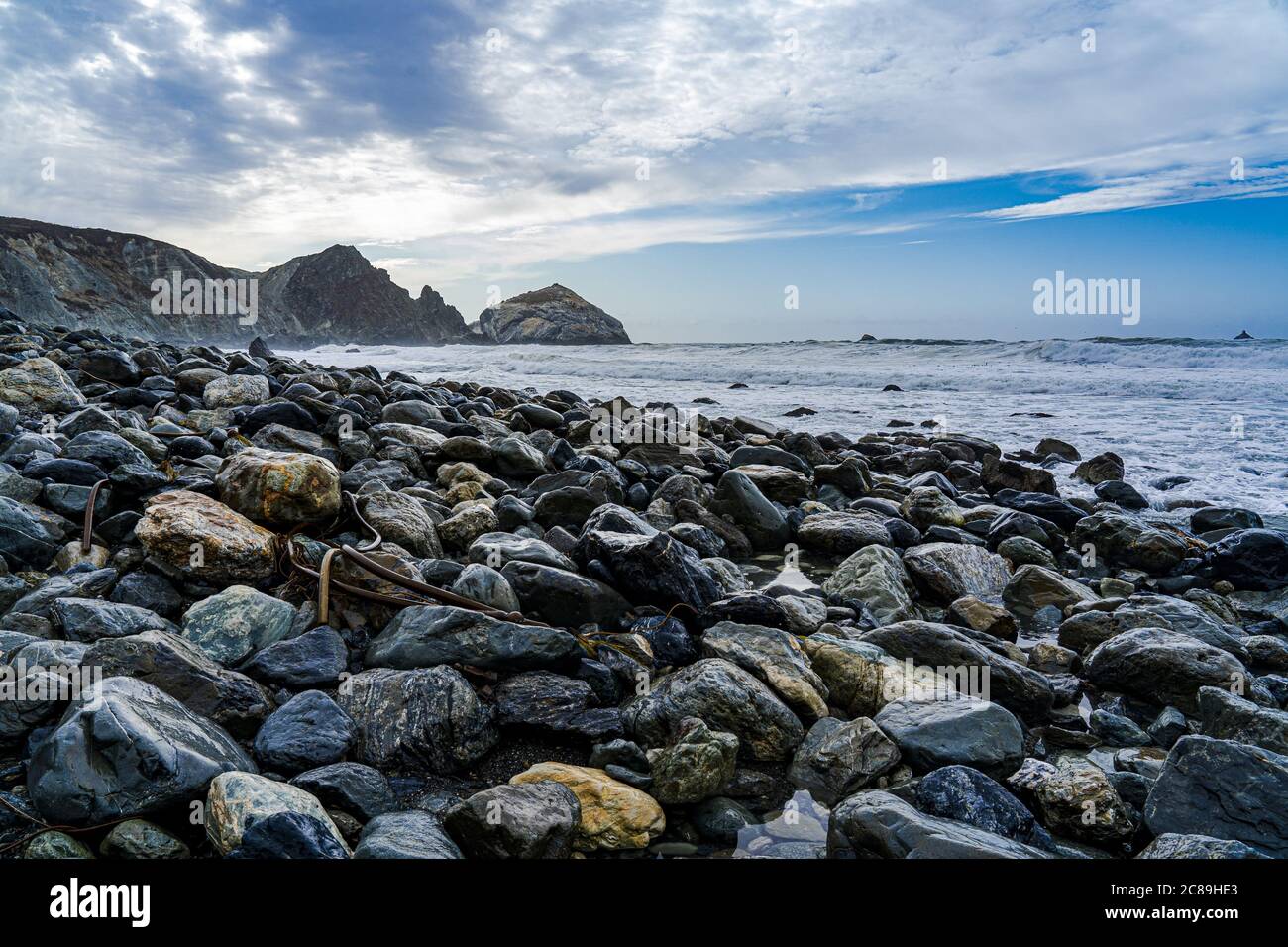 Black Rocks California Black rocks on the beach in California Stock Photo - Alamy