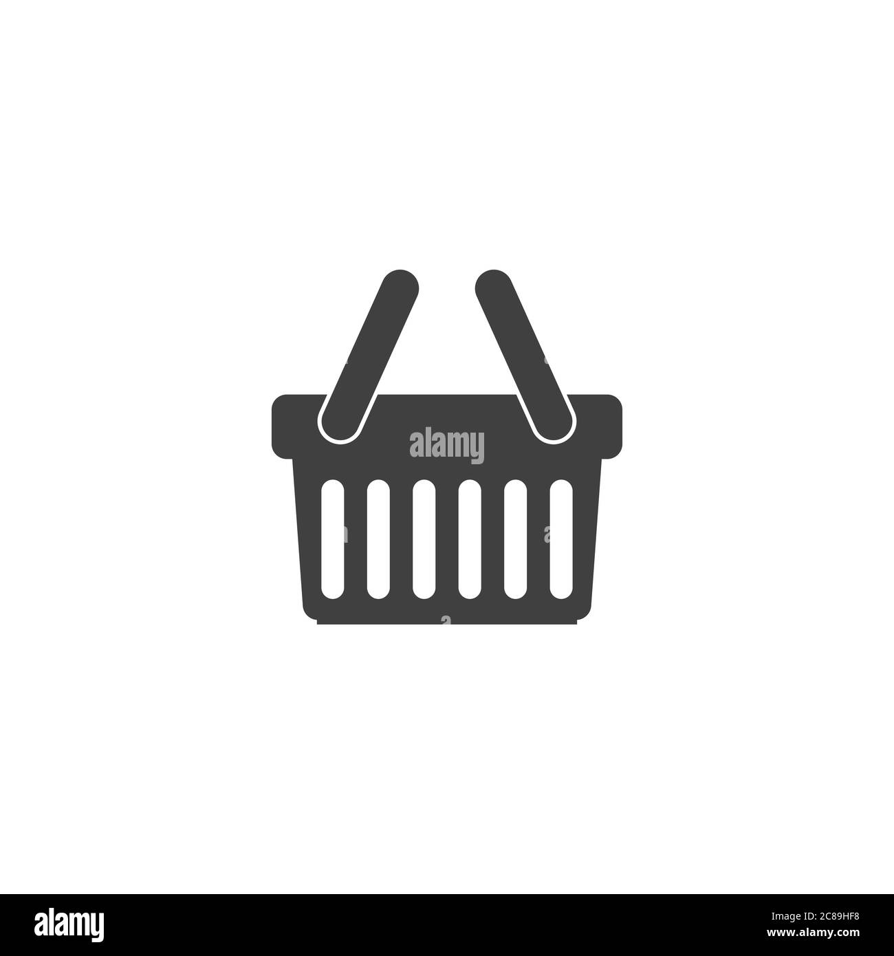 Basket vector icon, Shopping Sign Online shop or e-shop concept Stock Vector
