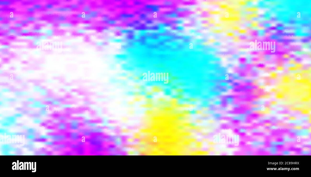 Holographic vector background. Mesmerizing neon glitch effect. Polar lights liquid colors background. Ultraviolet metallic paper. Template for present Stock Vector
