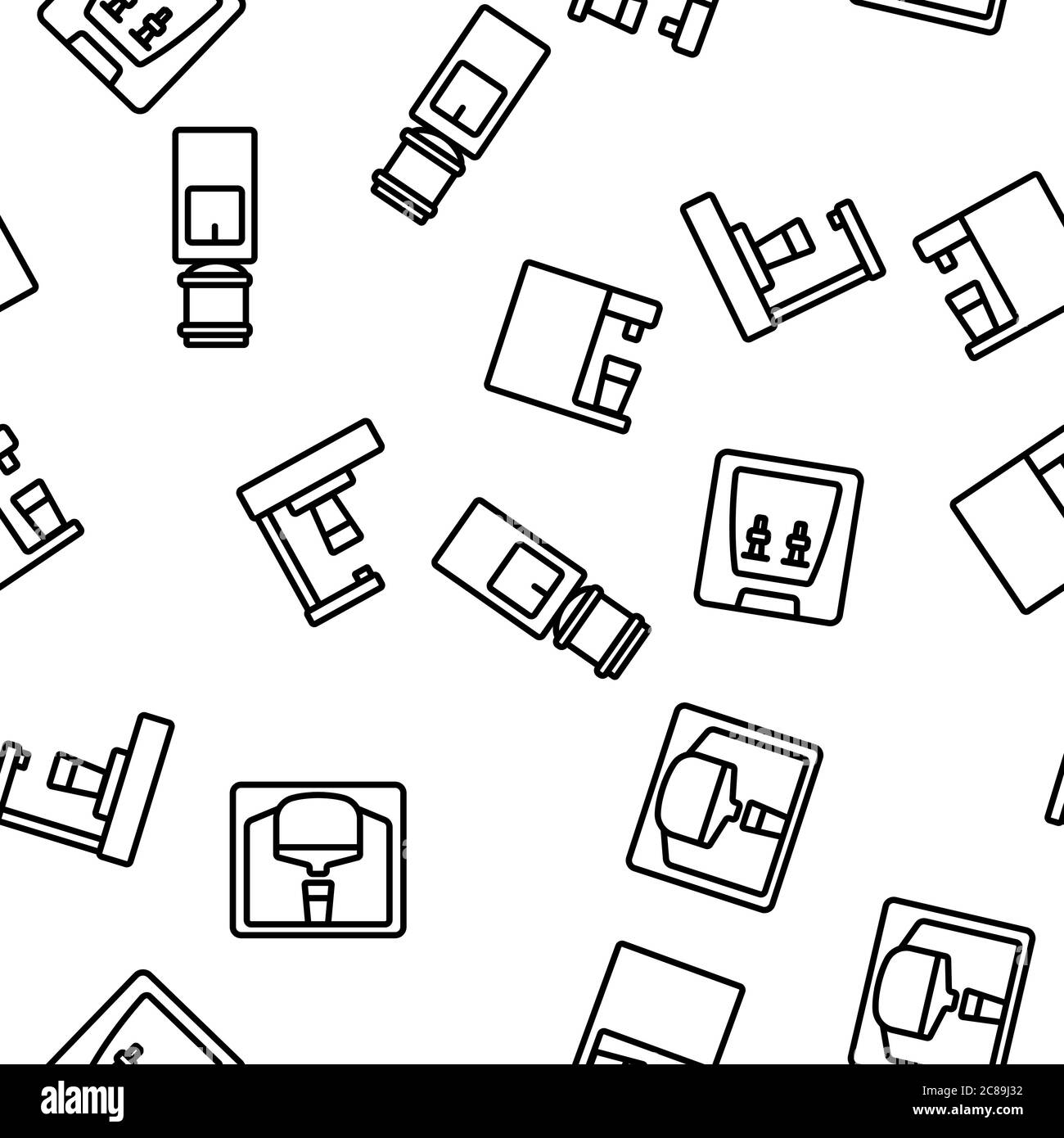 Dispenser Water Tool Vector Seamless Pattern Stock Vector Image & Art ...