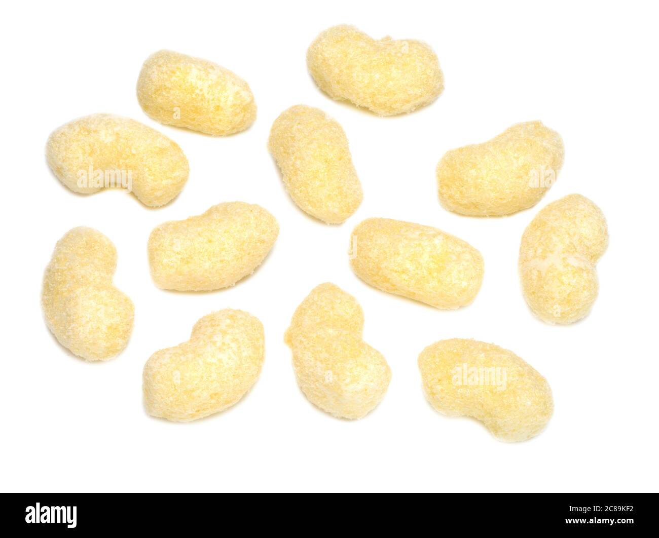 Unglazed sweet corn sticks on white background Stock Photo