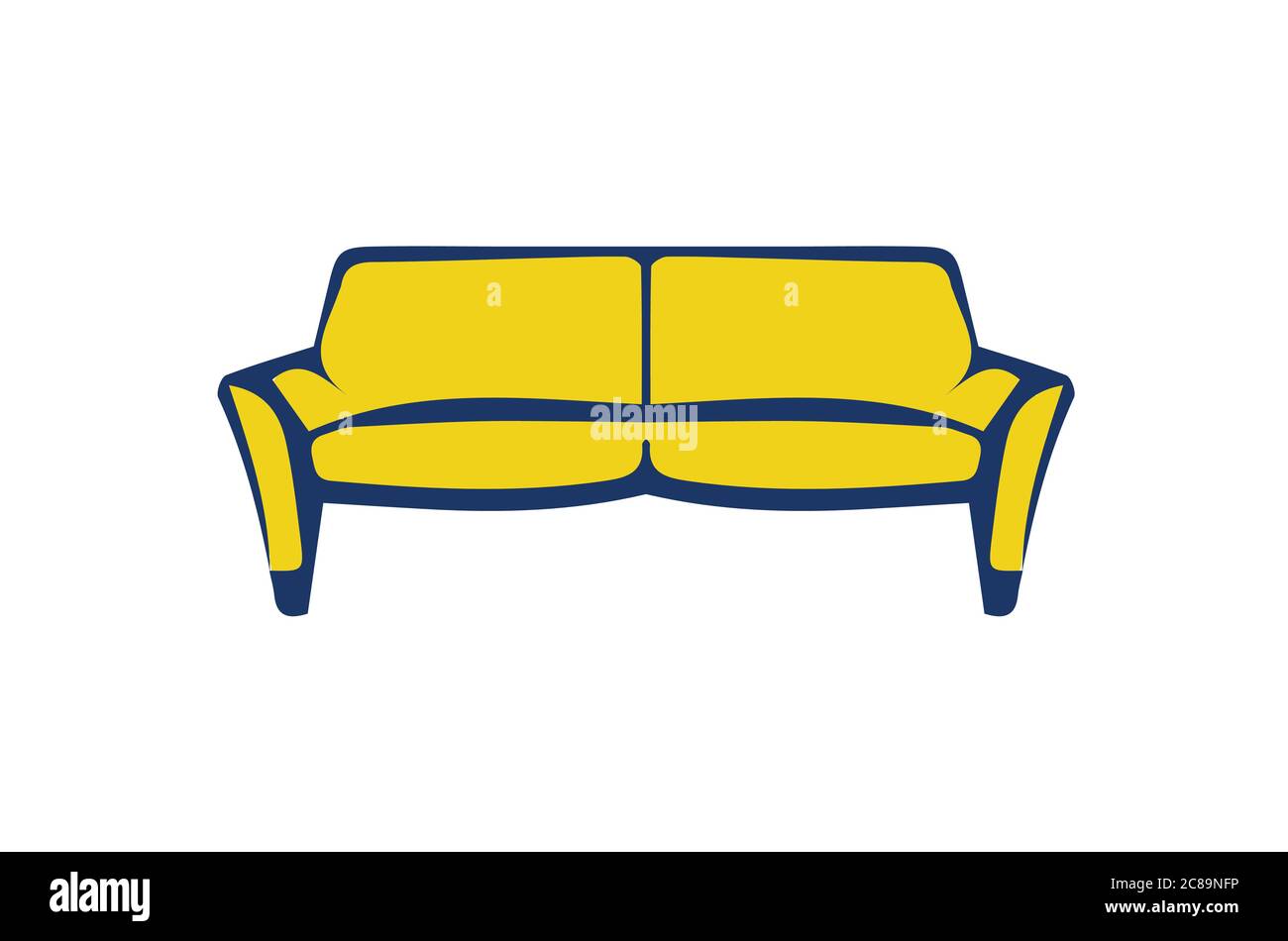 Sofa symbol couch living room home vector illustration Stock Vector