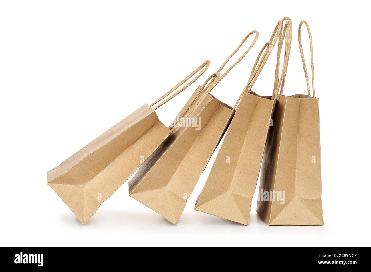 paper shopping bags isolated on white Stock Photo
