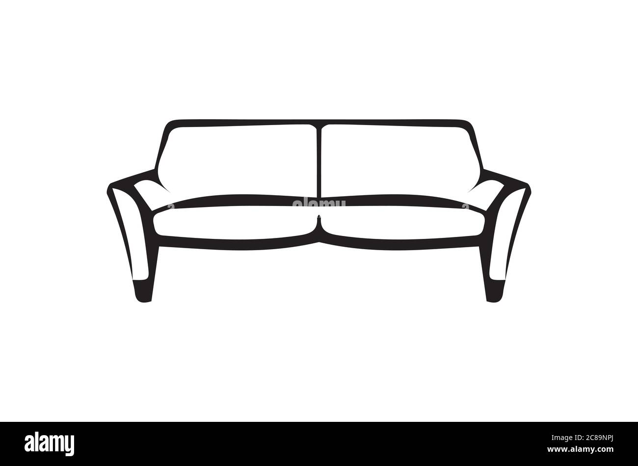 Sofa symbol couch living room home vector illustration Stock Vector
