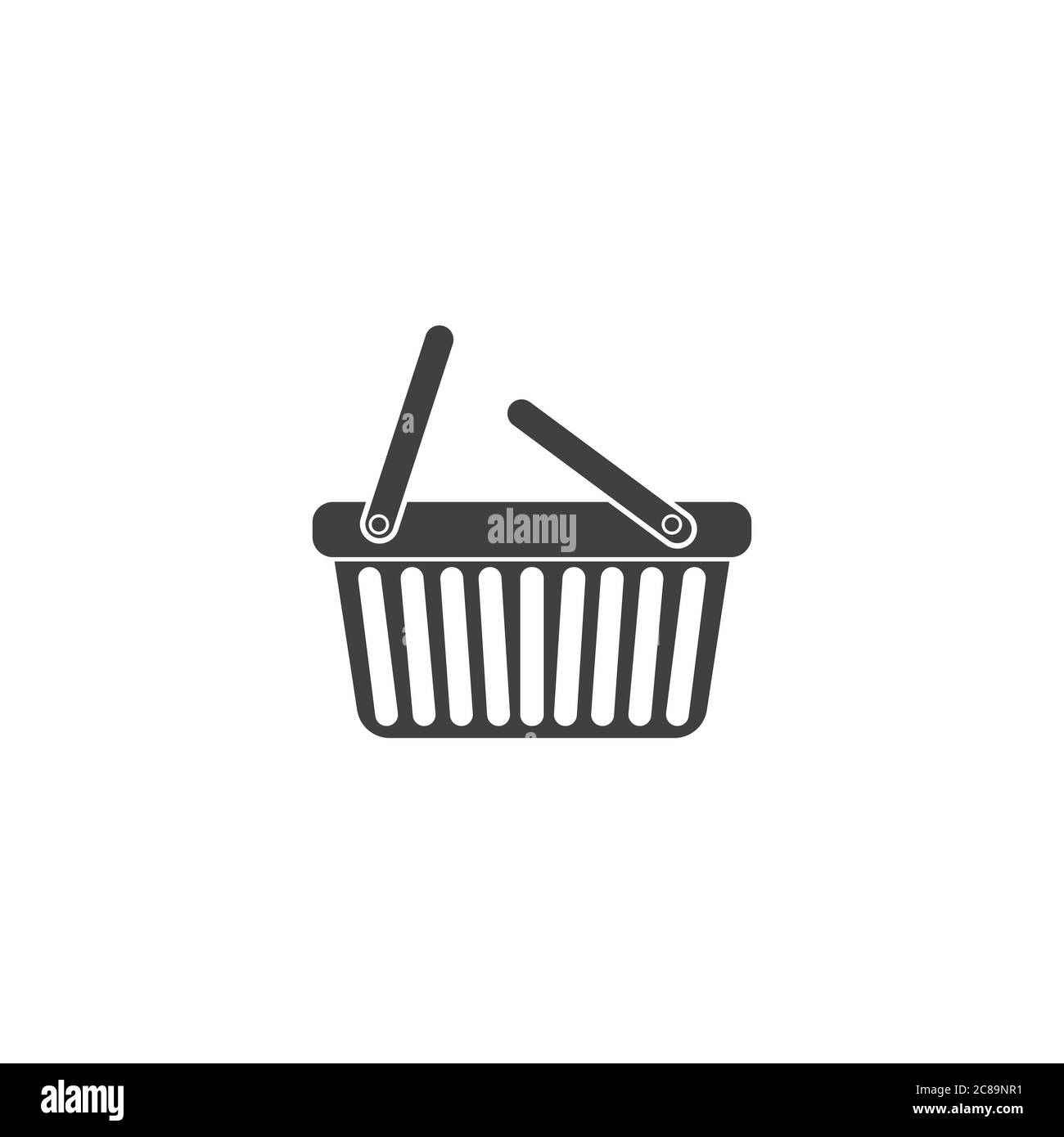 Basket vector icon, Shopping Sign Online shop or e-shop concept Stock Vector