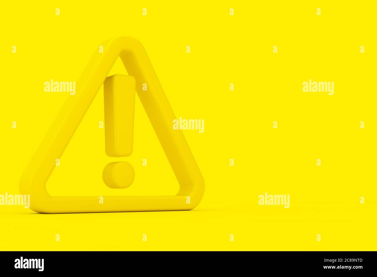 Warning, Dangerous or Hazard Icon. Yellow Exclamation Mark with