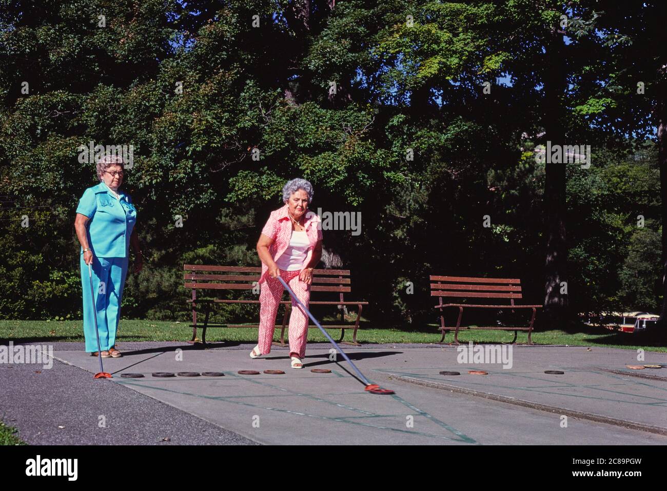 Outdoor Shuffleboard, Scott's Family Resort, Deposit, New York, USA