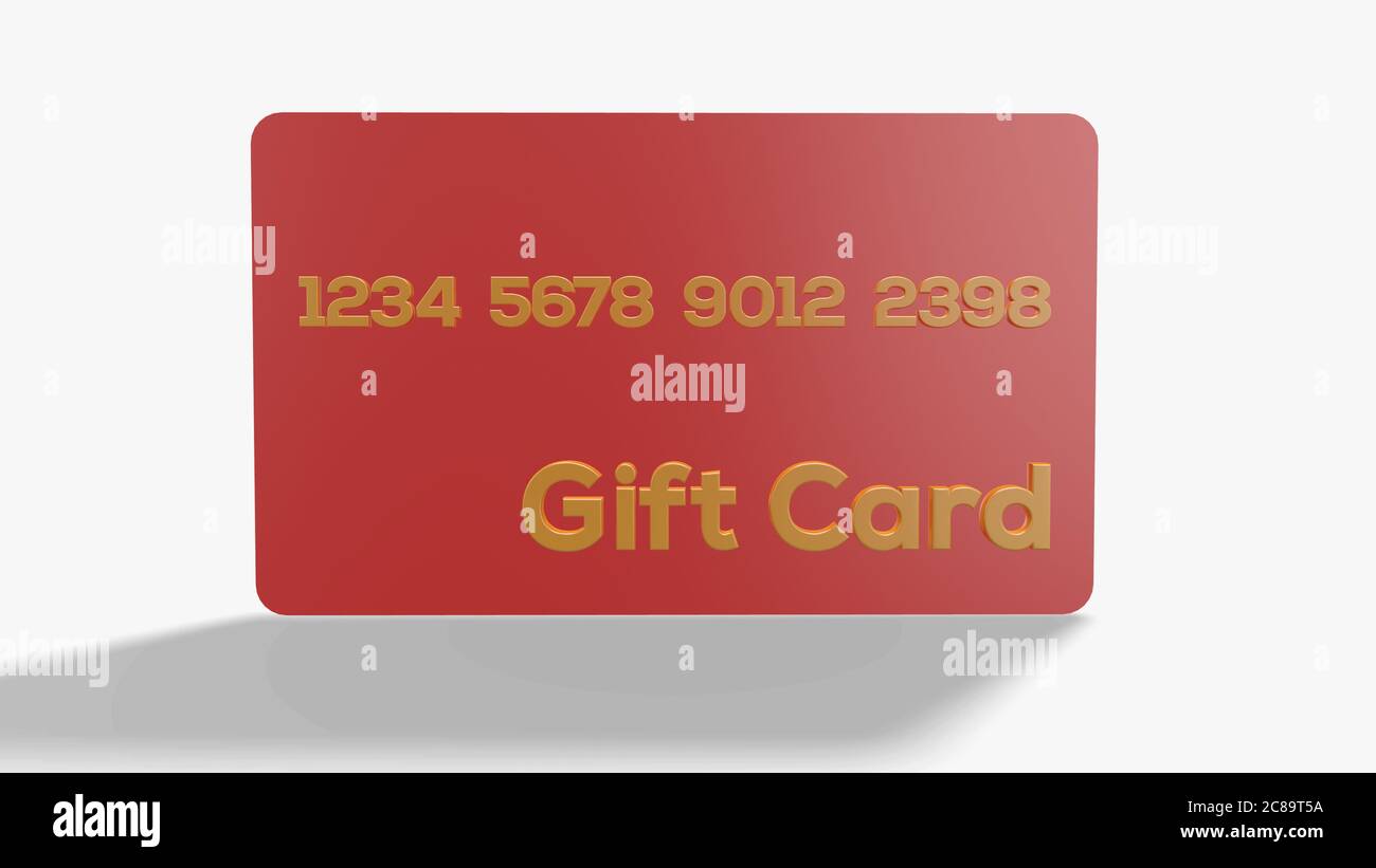 colorful gift card illustration 3d render Stock Photo
