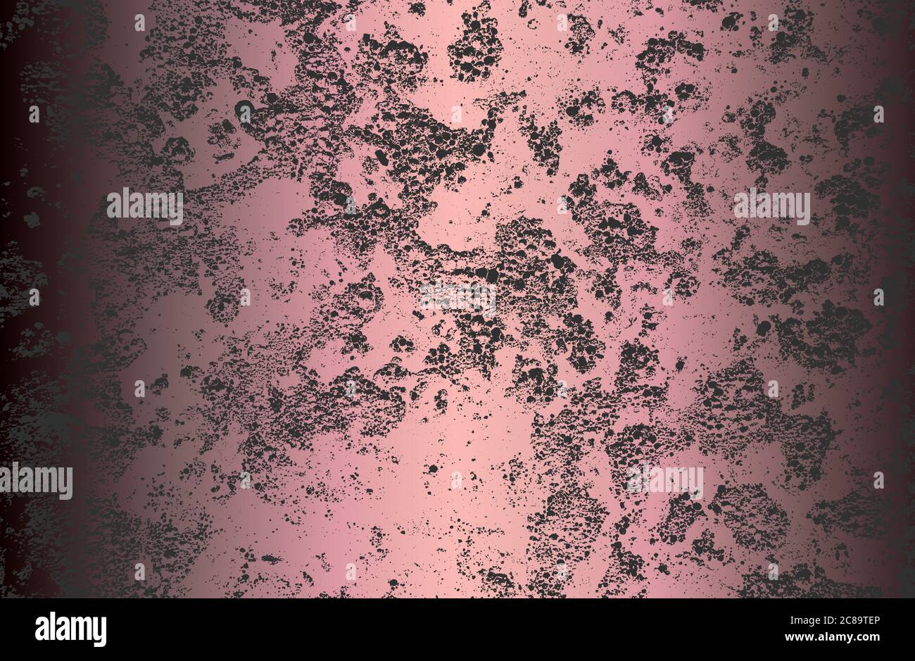 Distressed overlay texture of golden pink cracked concrete Stock Vector