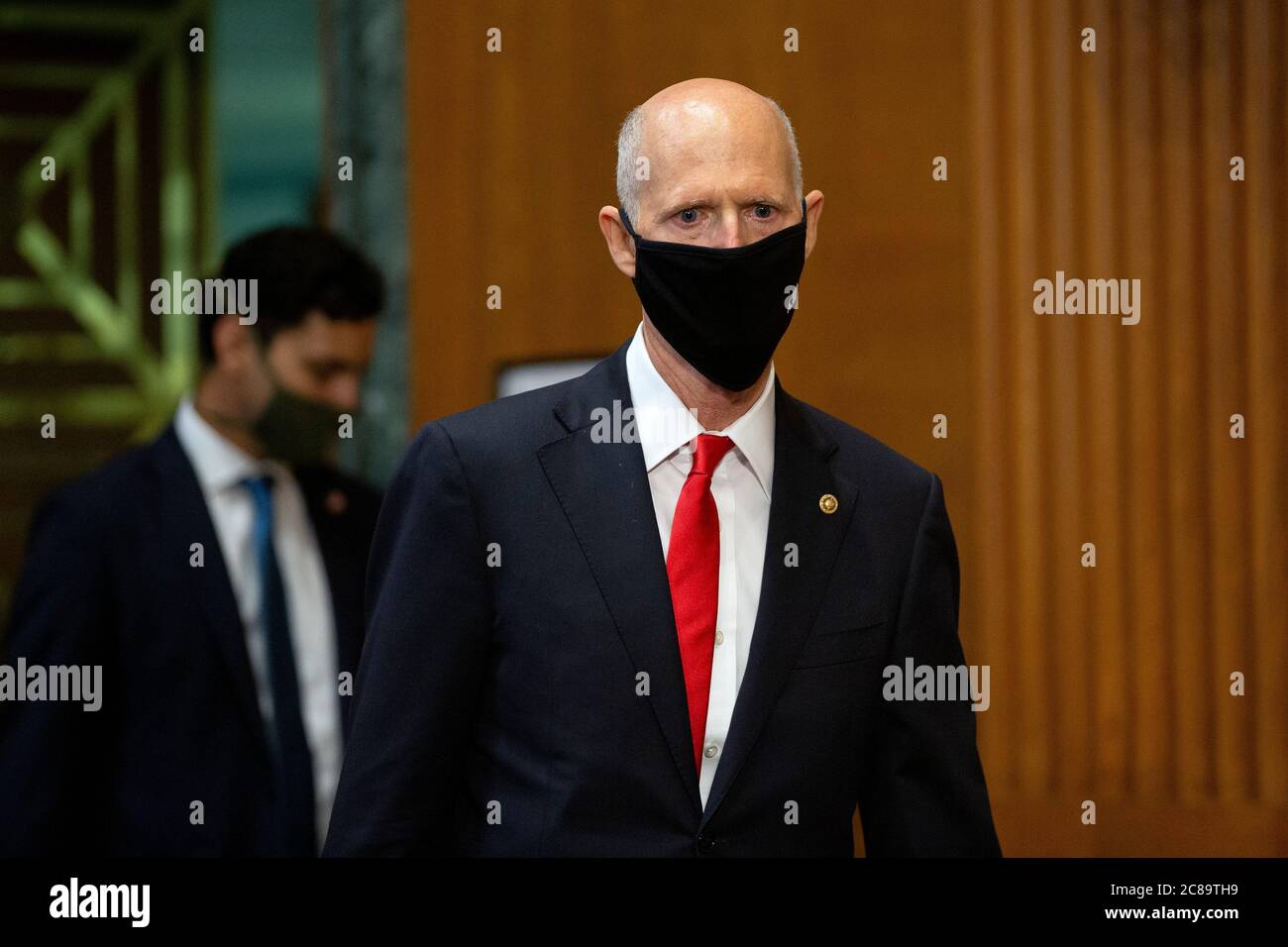 United States Senator Rick Scott (Republican of Florida) arrives to a U ...