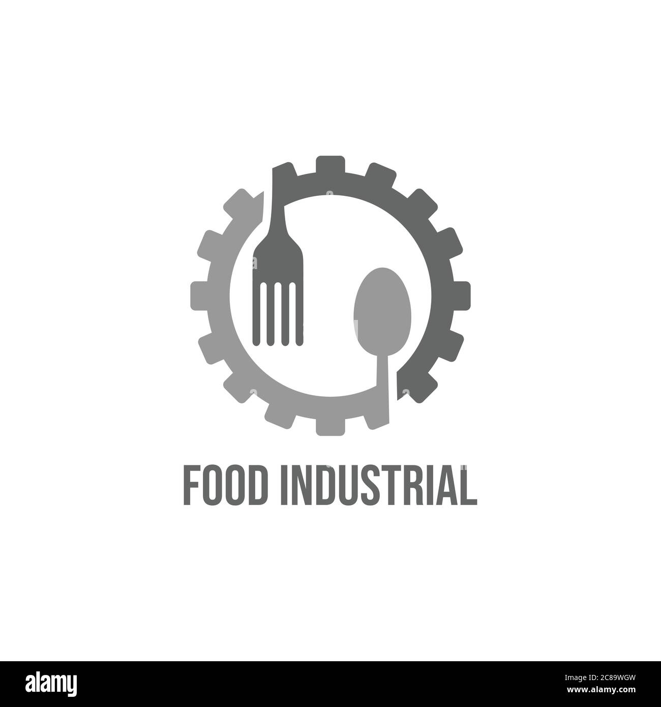 Food industrial logo design concept food and drink industrial logo vector illustration Stock Vector