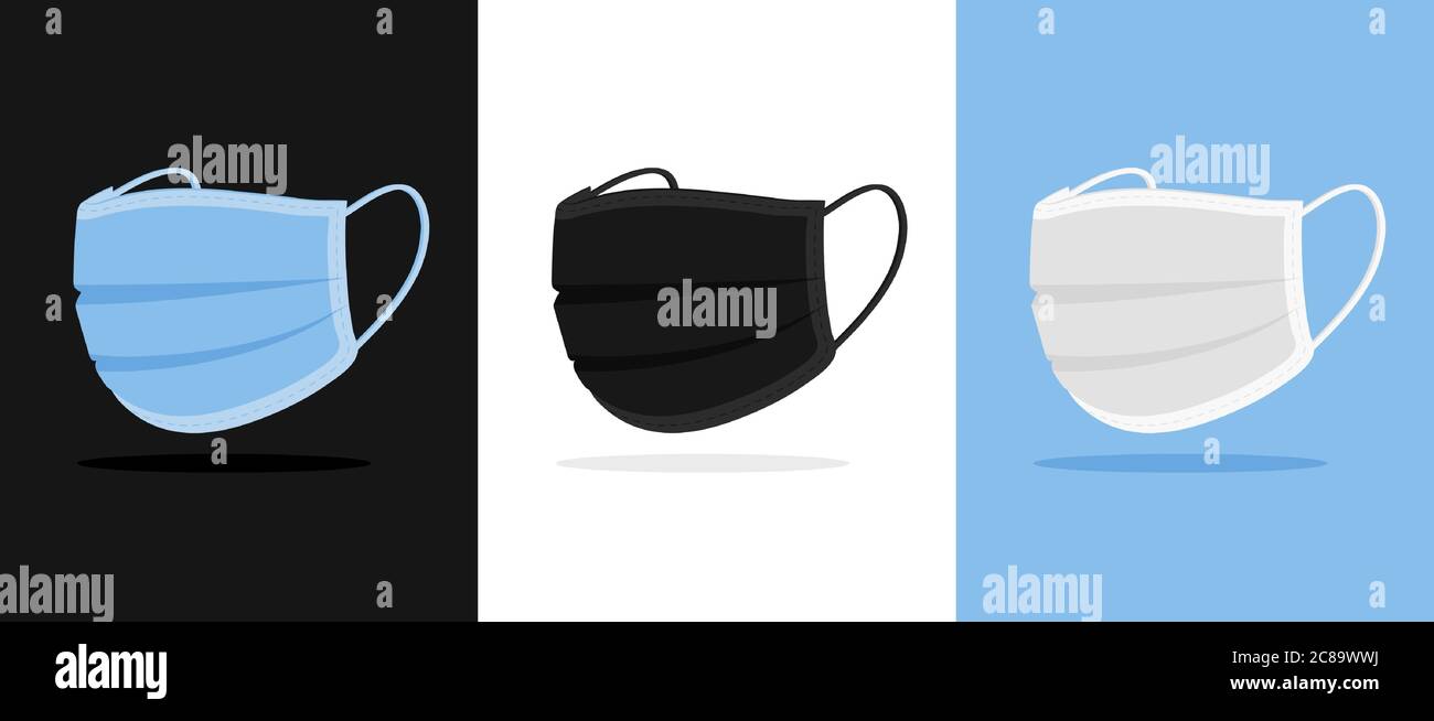 Three medical breathing masks Stock Vector Images - Alamy
