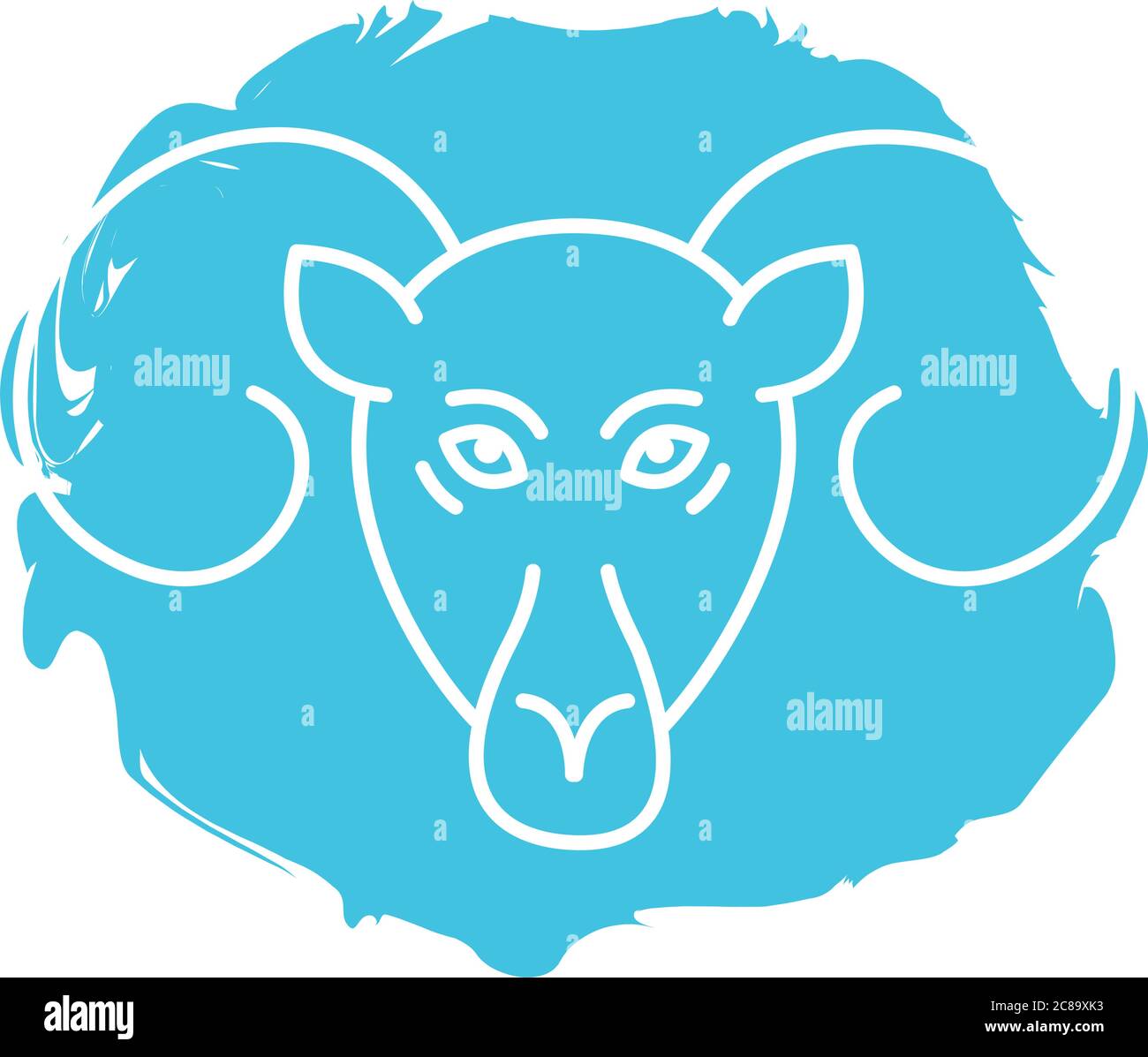 aries zodiac sign block style icon vector illustration design Stock ...