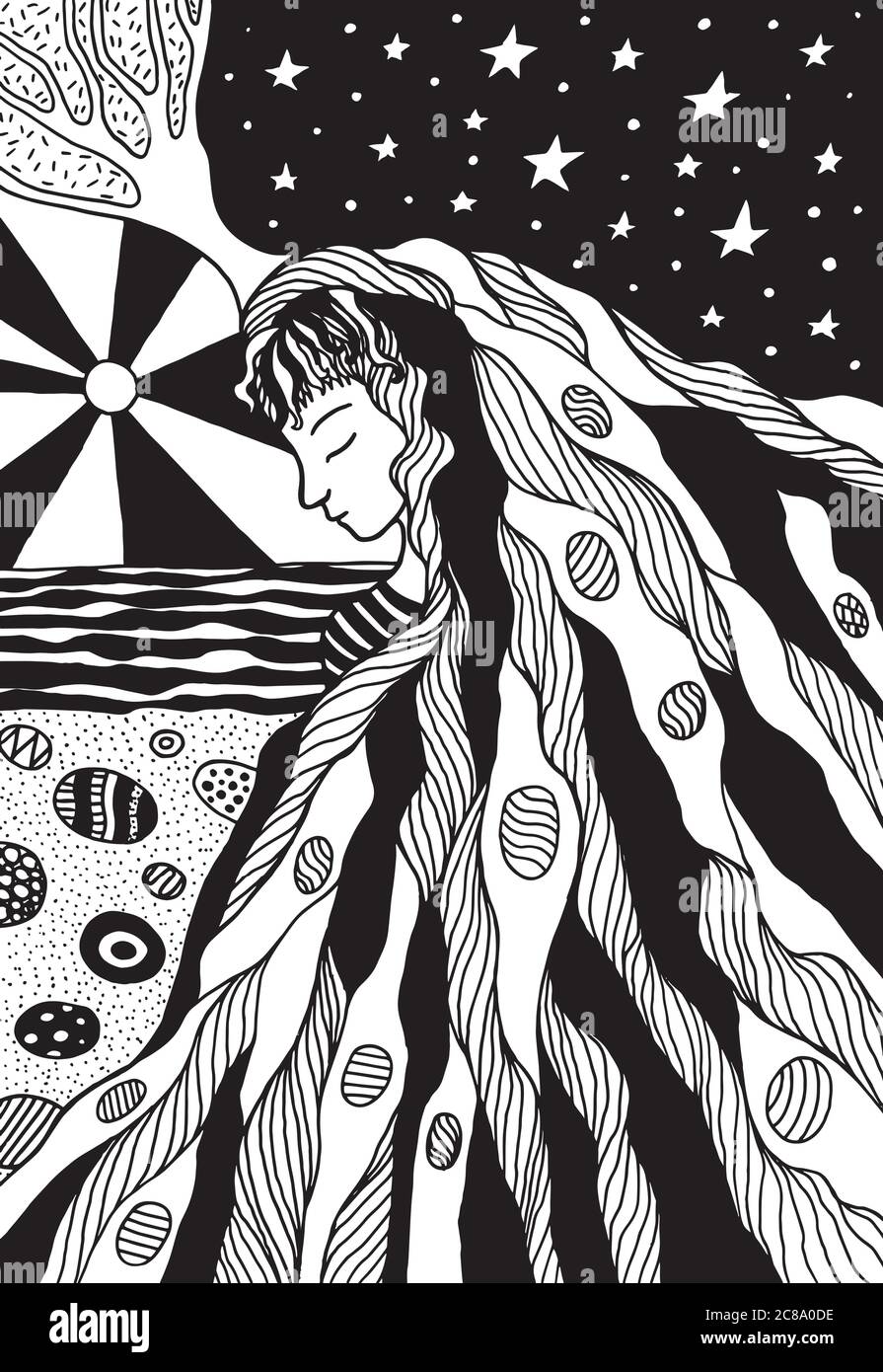 Zentangle Vector Vectors Ocean High Resolution Stock Photography And Images Alamy