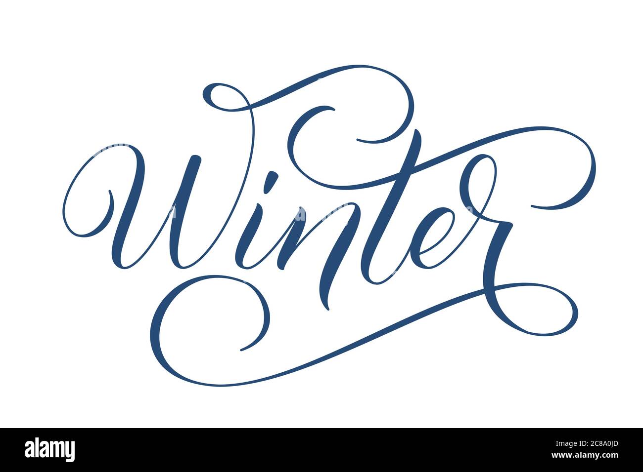 Brush calligraphy Winter Stock Vector Image & Art Alamy