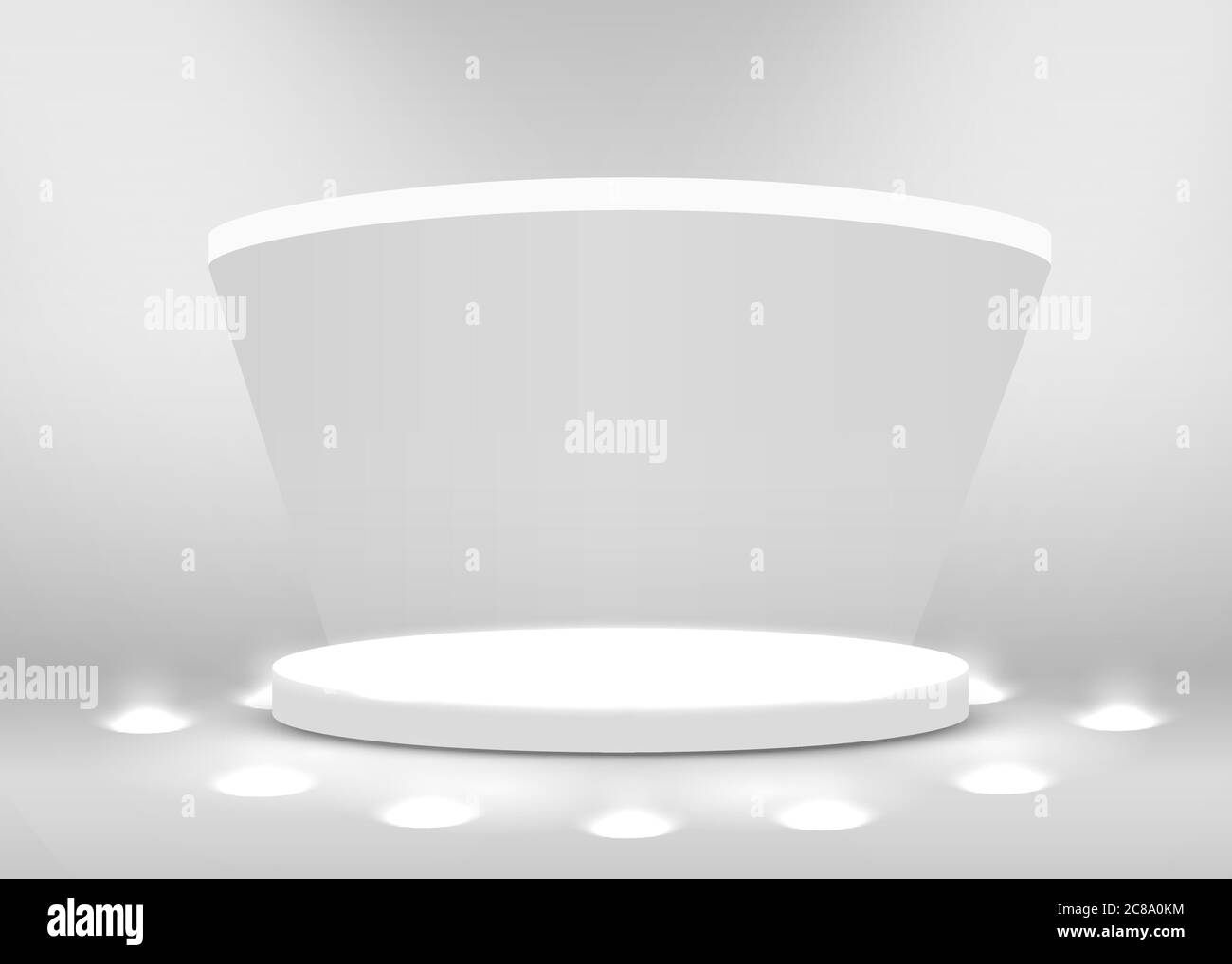 Stage Podium Scene for Award Ceremony illuminated with spotlight. Award ...