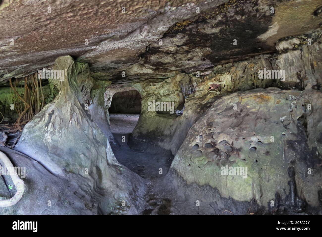 view into one of the caves  Tuneles Naturales del Guaviare, Colombia Stock Photo