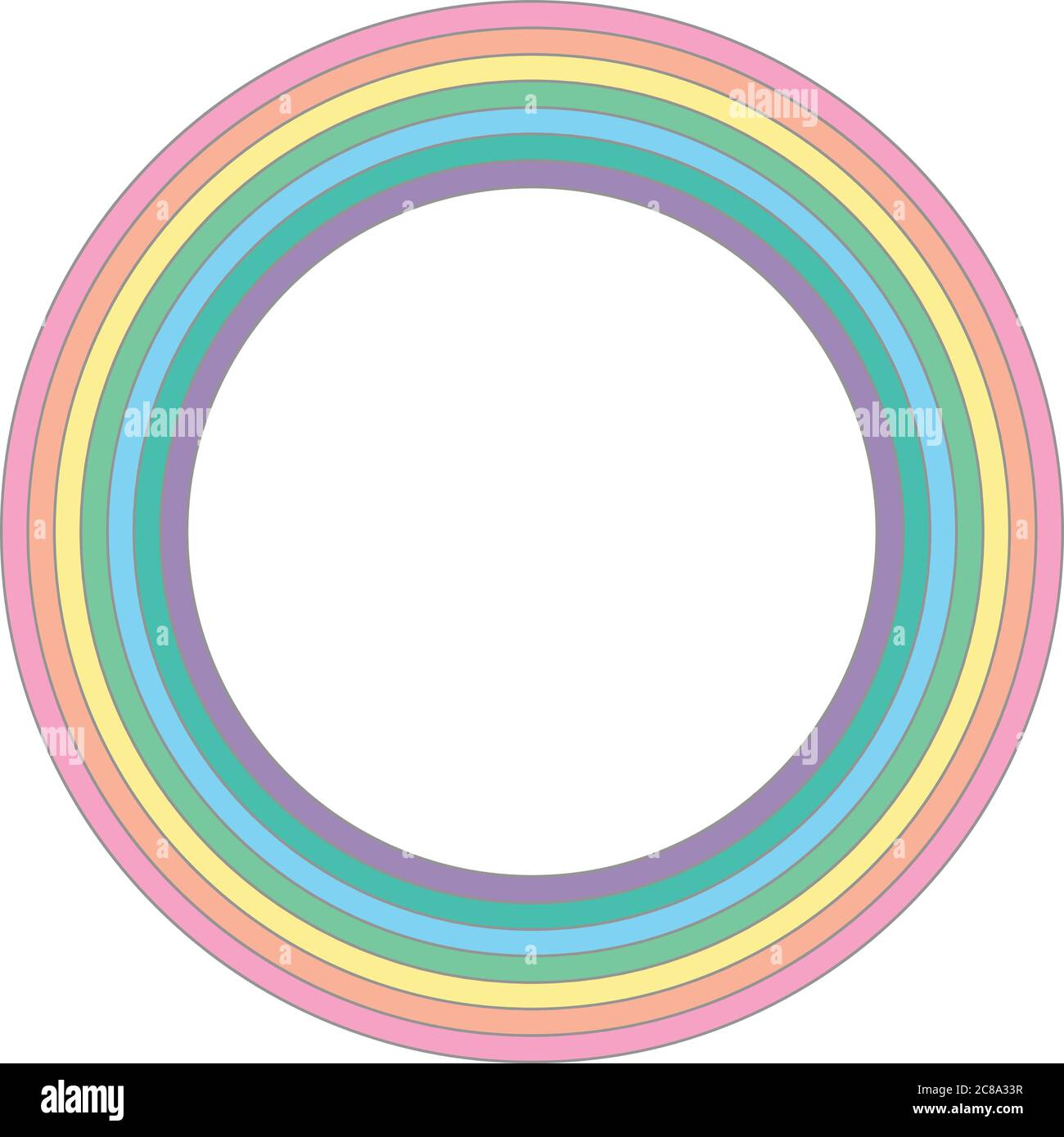 Rainbow pastel circle - vector element. Geometric detail for design,  background, print and textile Stock Vector Image & Art - Alamy