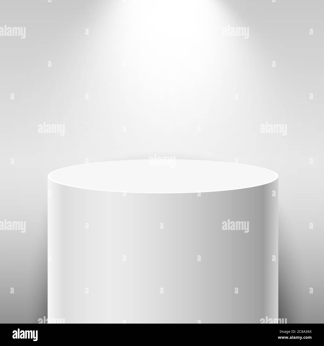 Realistic podium, 3d exhibit displays. Gallery geometric blank product