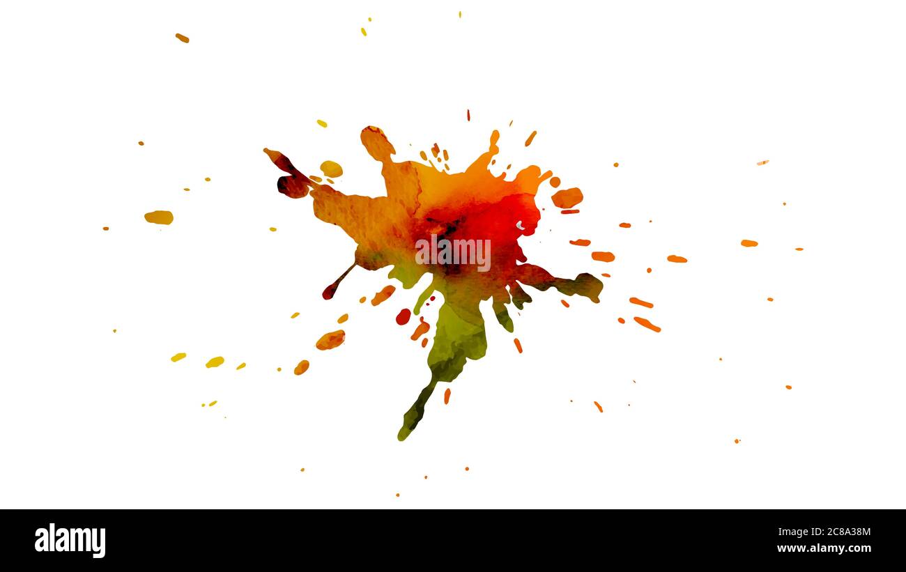 Abstract watercolor background with splash hand-painted. Stain artistic vector used as being an element in the decorative design of header, brochure, Stock Vector