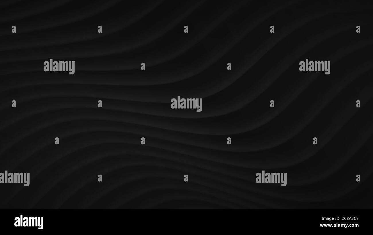 Abstract background with wavy lines in black colors Stock Vector