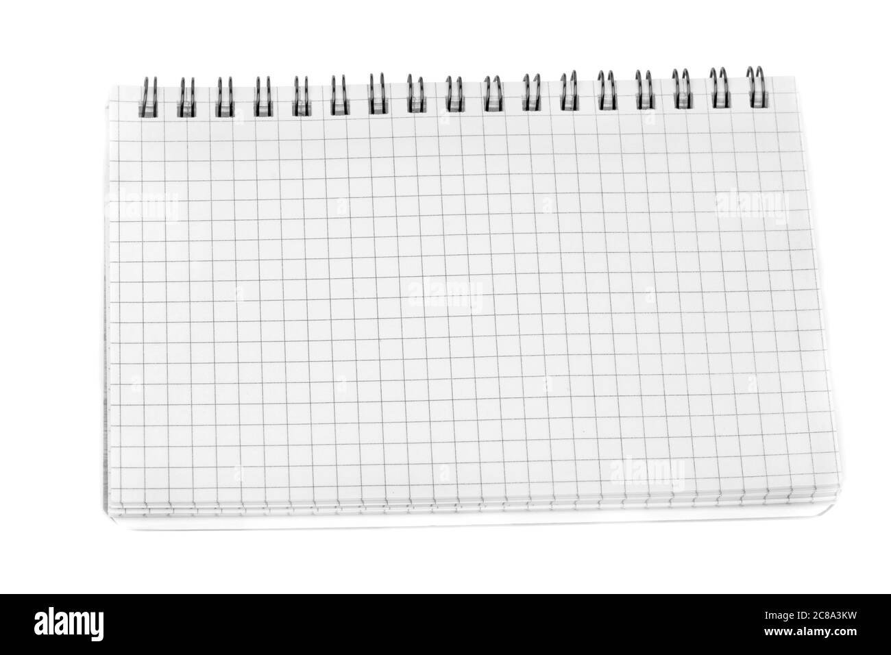 Isolated empty math notebook on a white background Stock Photo