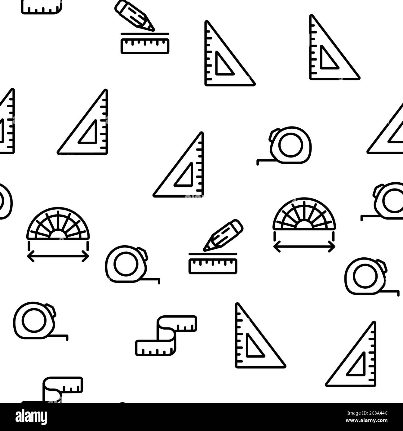 Ruler Measuring Tool Vector Seamless Pattern Stock Vector Image & Art