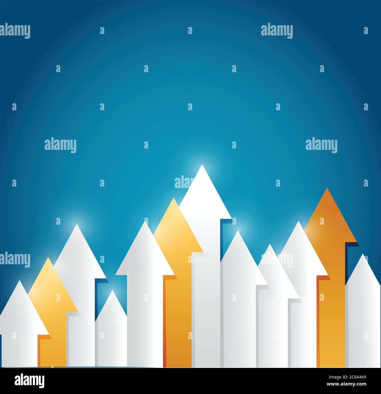 Paper arrows background - creative business template illustration ...