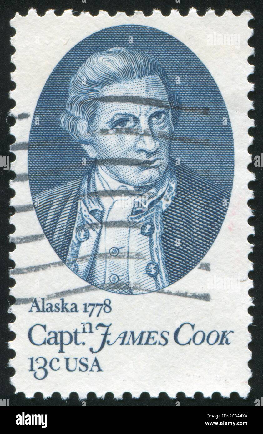 UNITED STATES - CIRCA 1978: stamp printed by United states, shows James Cook, circa 1978 Stock Photo