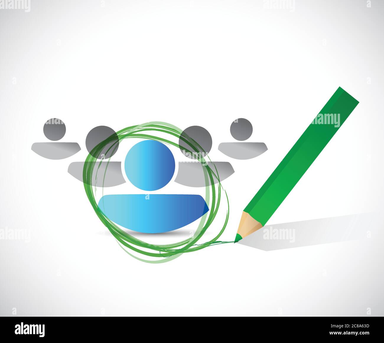 Hiring selection concept illustration design over a white background Stock Vector