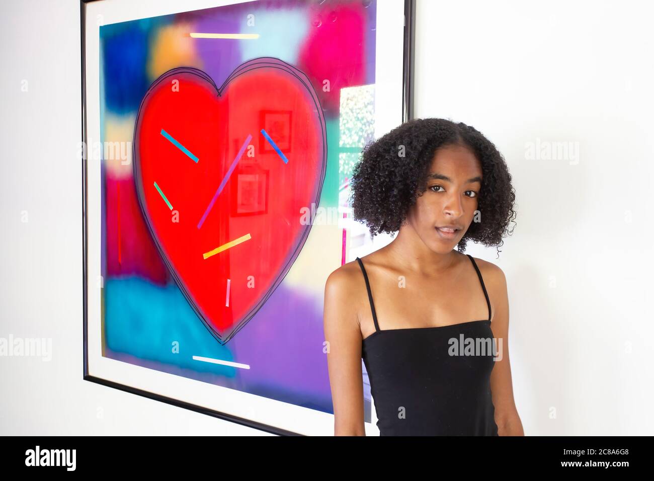 Teenage Black Girl Model Stock Photo