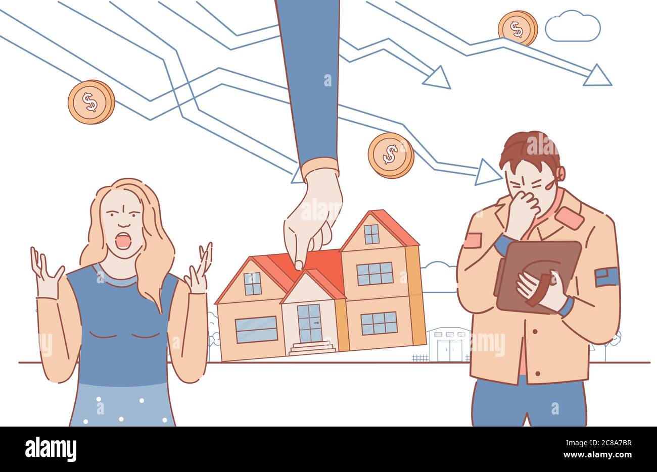 Bankrupt Couple Lost Home For Debt Vector Cartoon Outline Illustration Sad Angry Man And Woman And Hand Taking House Consequences Of Economic Crisis Unemployment Homeless People Vector Concept Stock Vector Image Bankrupt Couple Lost Home For Debt Vector Cartoon Outline Illustration Sad Angry Man And Woman And Hand Taking House Consequences Of Economic Crisis Unemployment Homeless People Vector Concept Stock Vector Image