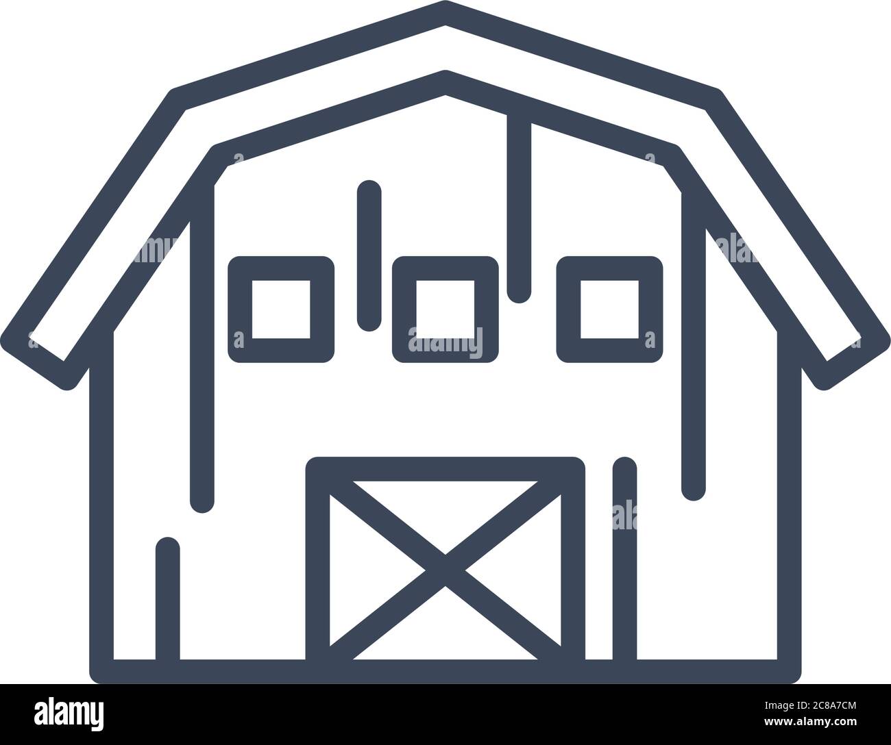 farm line style icon design, agronomy lifestyle agriculture harvest ...
