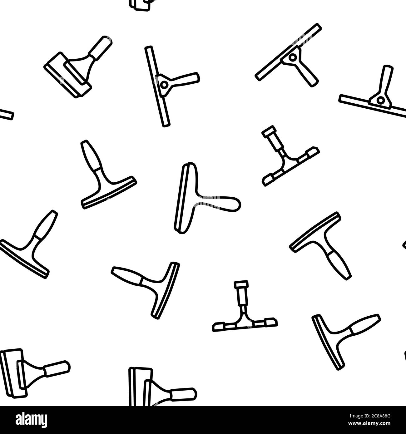 Squeegee For Cleaning Window Vector Seamless Pattern Stock Vector Image