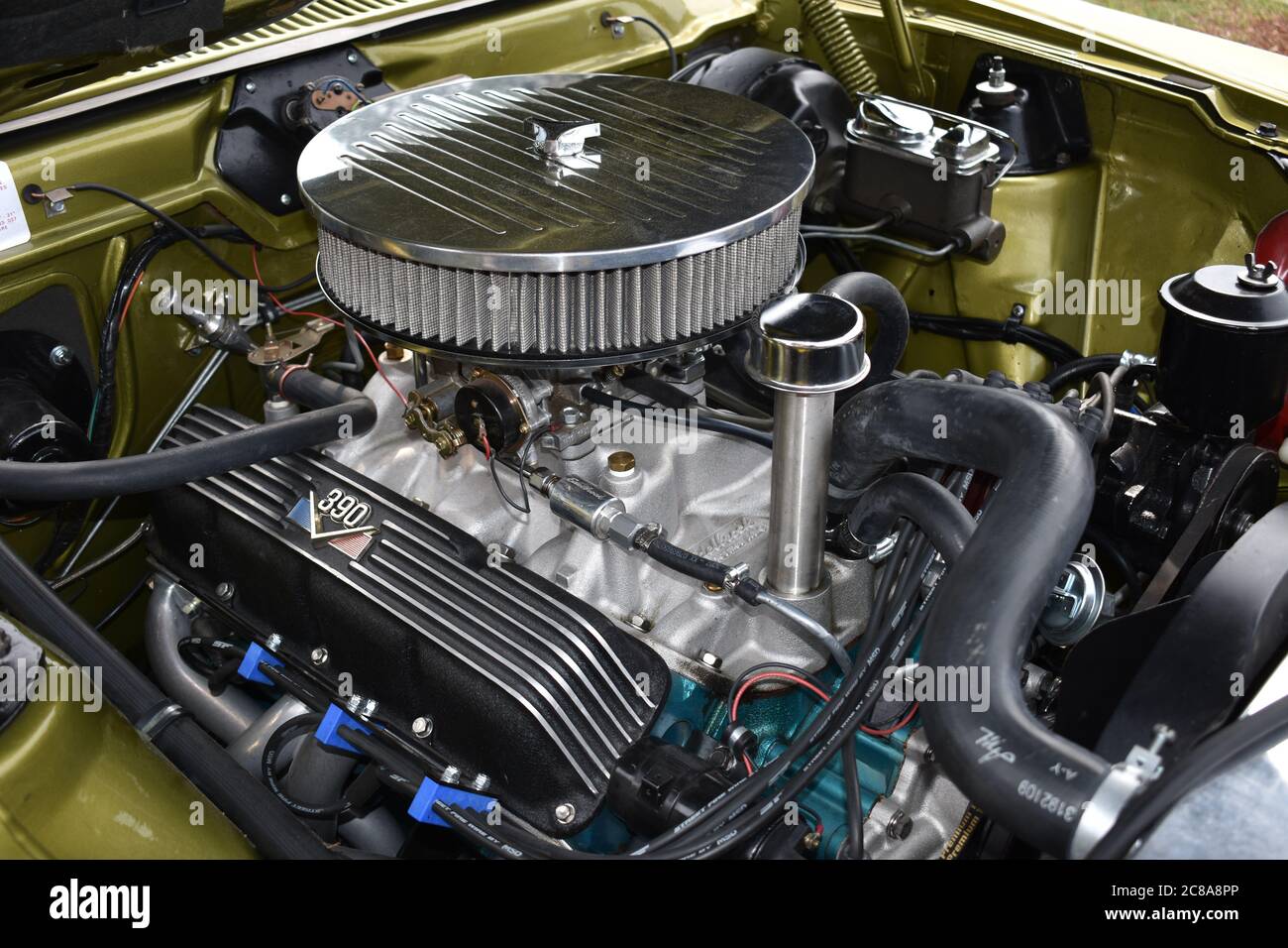 The 390 engine used in the American Motors AMX Stock Photo Alamy