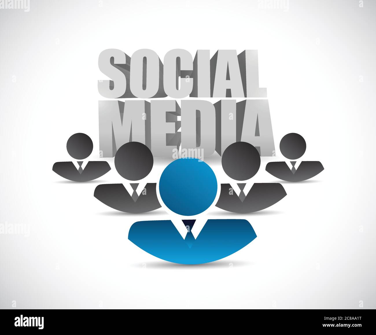 Social media concept illustration design over a white background Stock
