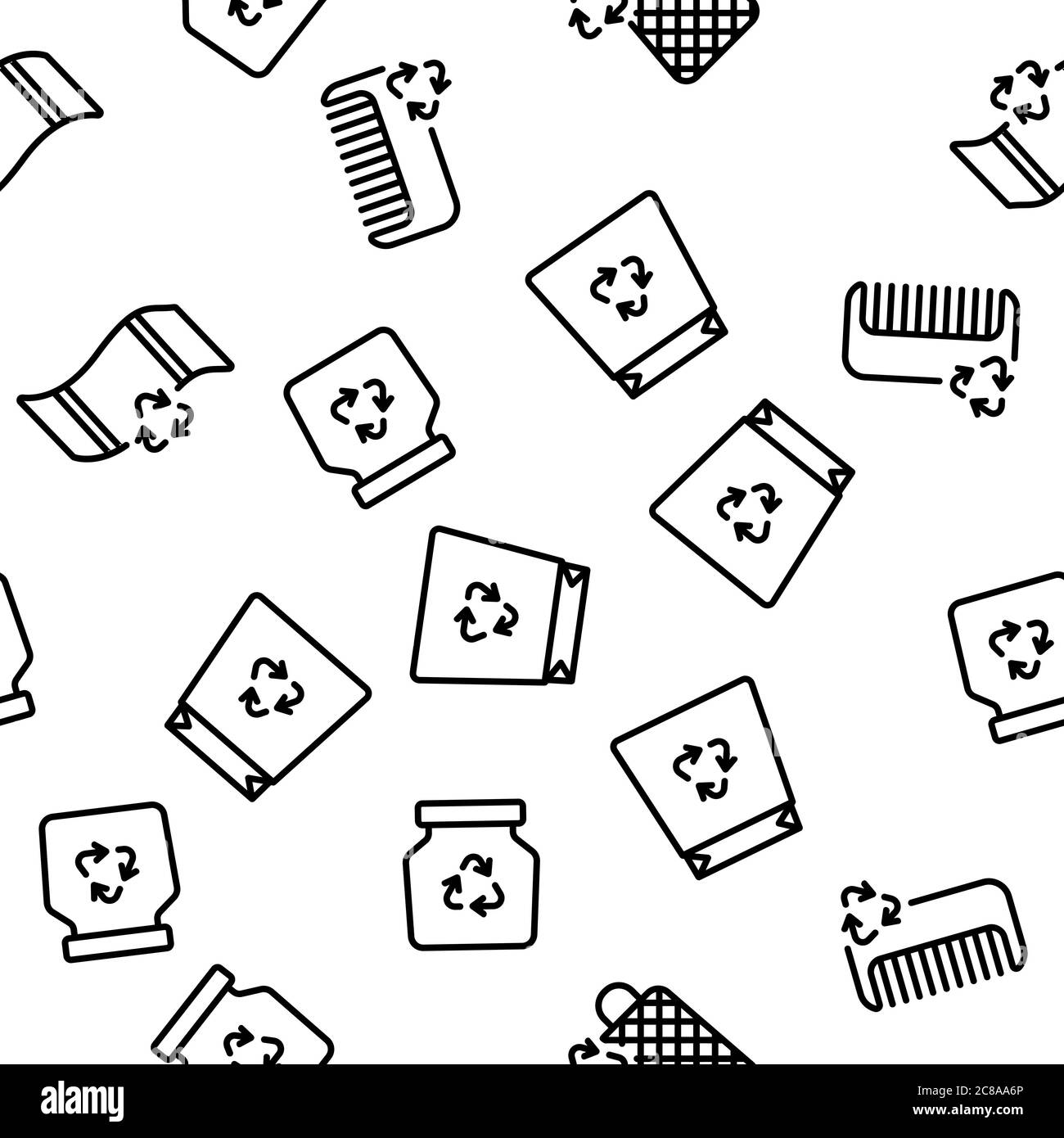 Zero Waste Reusable Vector Seamless Pattern Stock Vector Image & Art ...