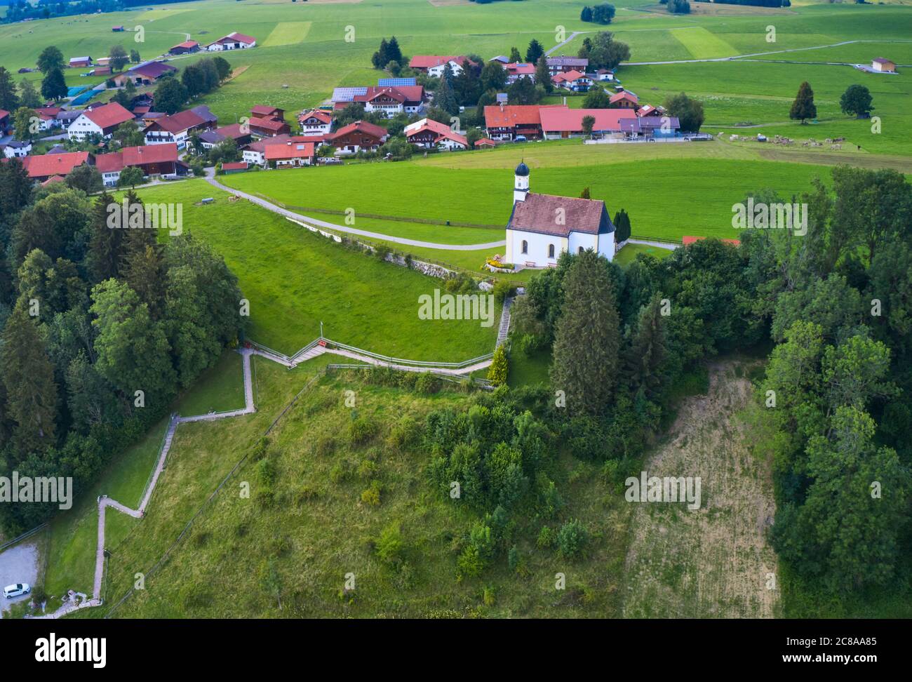 Buching, Germany, July 22, 2020.  St.Peter church in Halblech  © Peter Schatz / Alamy Live News Stock Photo