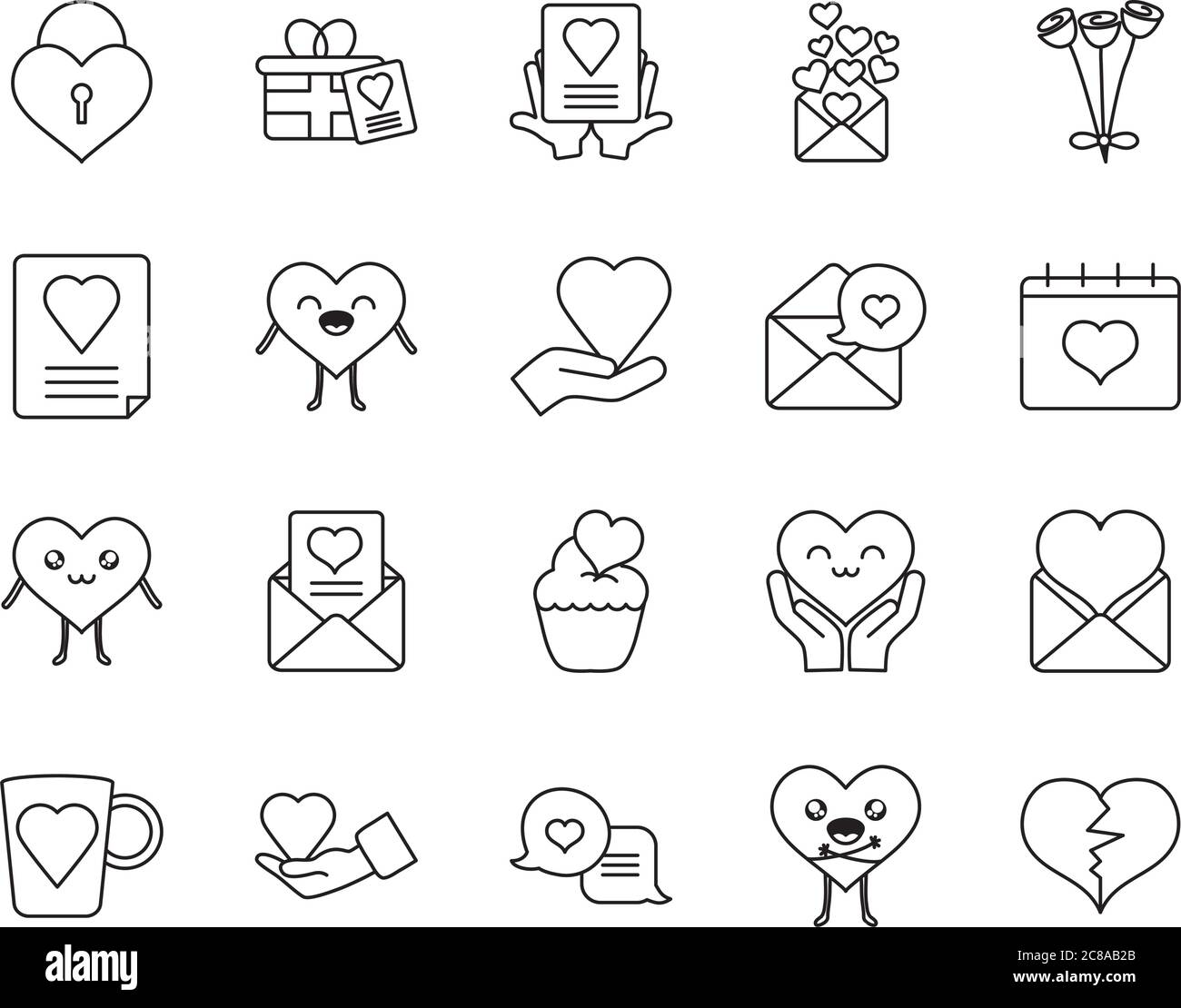 Vector Cartoon Flowers Black And White Stock Photos Images Alamy