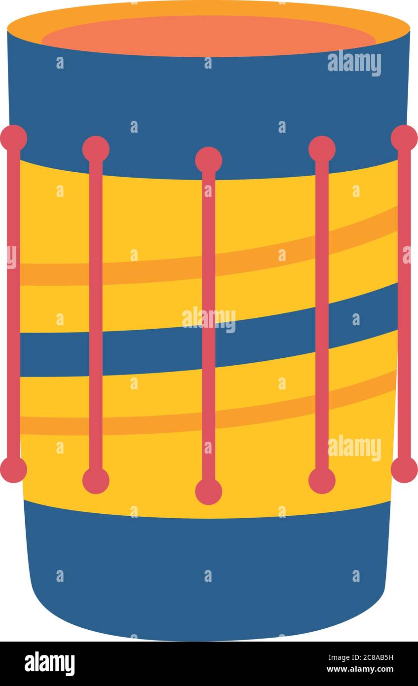 drum instrument flat style icon design, Music sound melody song musical ...